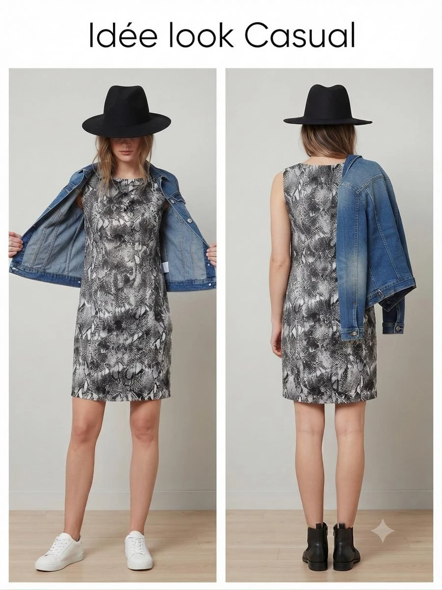 🖤Zendra slangenprint jurk (El Corte Inglés) – Maat 44 – Zeer goede staat – photo 7